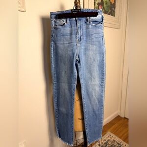 Just Black Denim skinny jeans with frayed ankles size 27